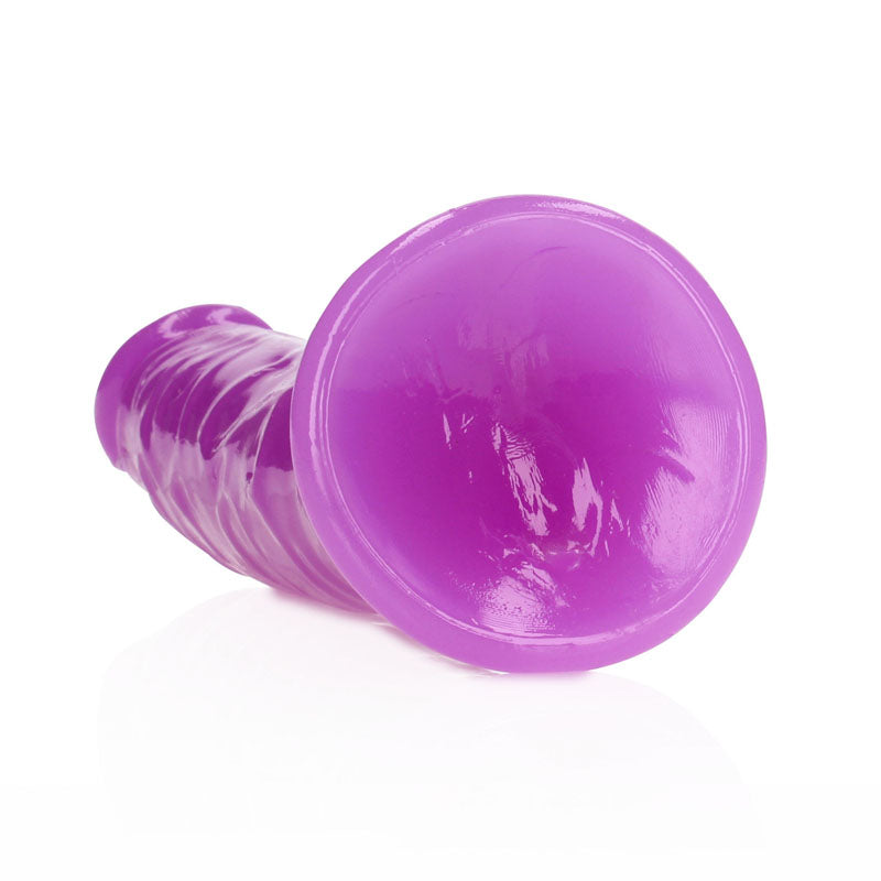REALROCK 18 cm Slim Glow in the Dark Neon - Purple - Glow in Dark Purple 18 cm (7'') Dong